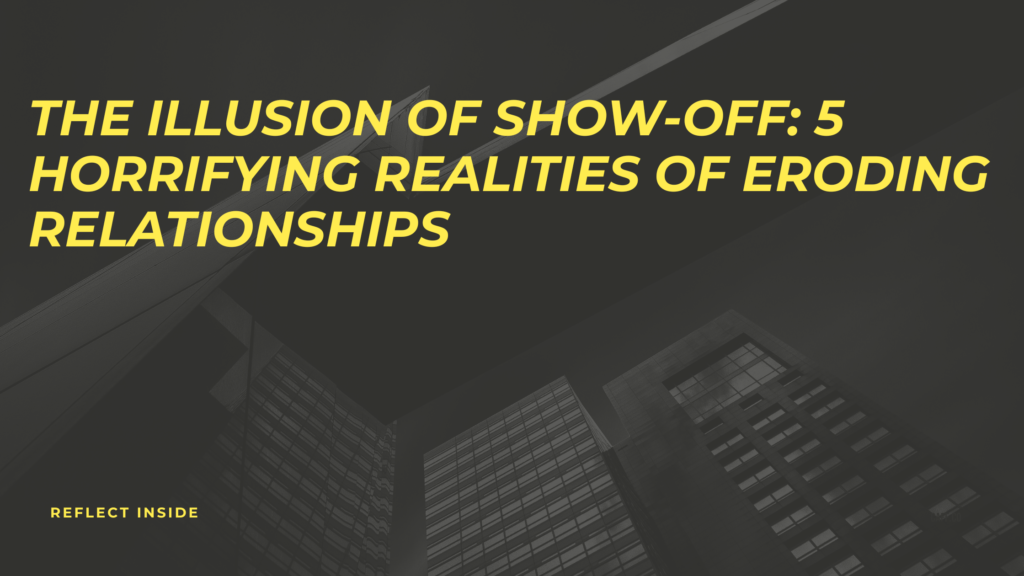 The illusion of show-off culture affecting family relationships and causing financial stress