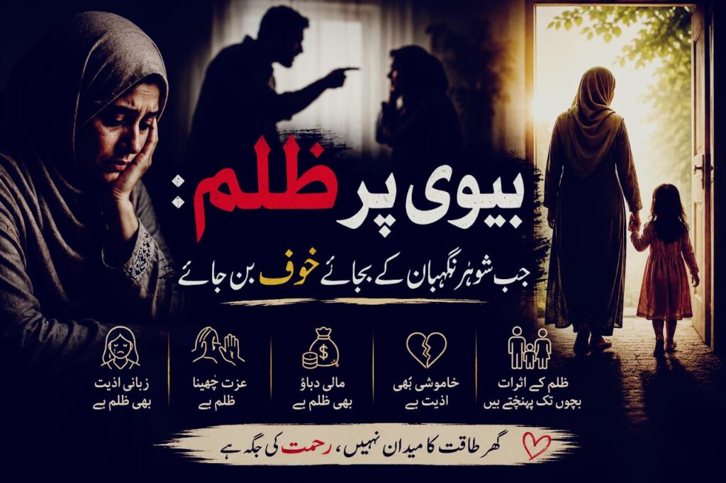 بیوی پر ظلم: جب شوہر محافظ نہیں، خوف بن جائے