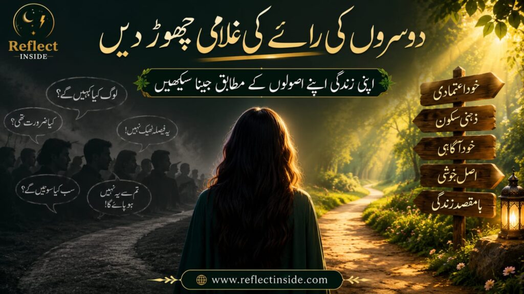 دوسروں کی رائے کی غلامی چھوڑ دیں